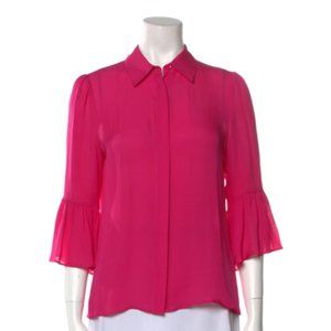 Alice + Olivia Pink Silk Blouse